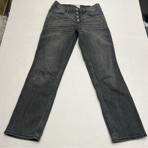 Abercrombie Kids Girls High Rise Straight Leg Button Fly Denim Jeans 13/14